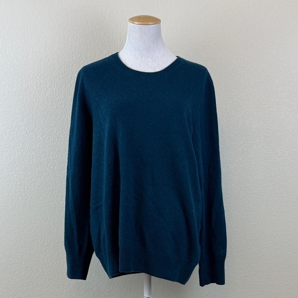 Naadam Women's 100% Cashmere Teal Sweater XL